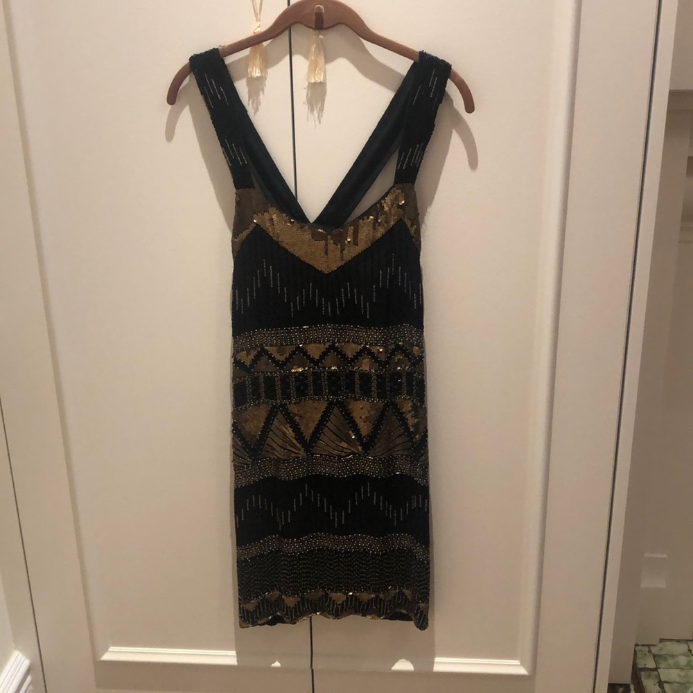 French Connection 20s Style Sequin Dress